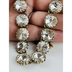 J Crew Anna Wintour Necklace Georgian Collet Riviere Rivoli Crystal Brulee Vntge